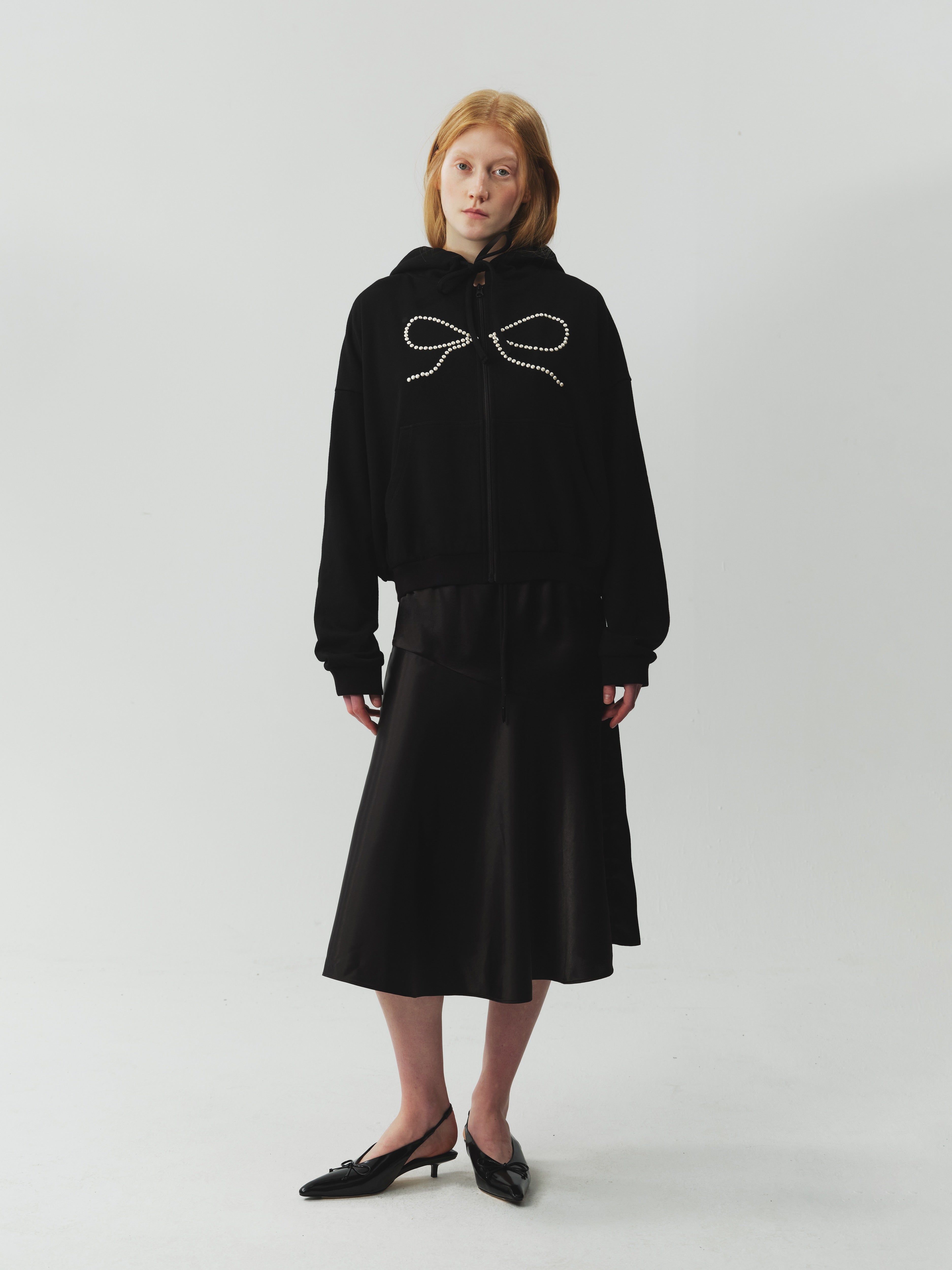 Black Asymmetrical Cut Skirt