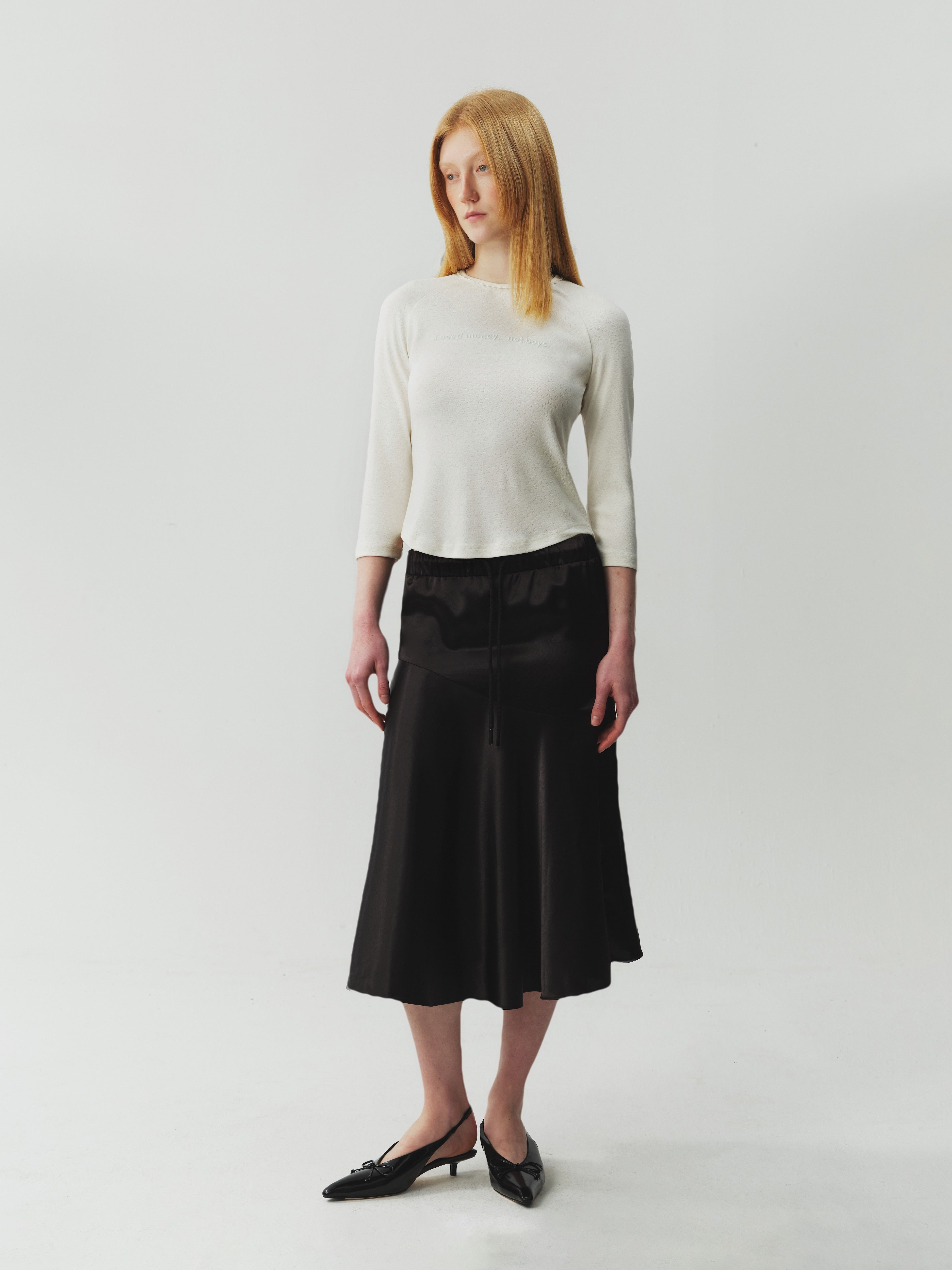 Black Asymmetrical Cut Skirt