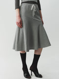 Gray Asymmetrical Cut Skirt