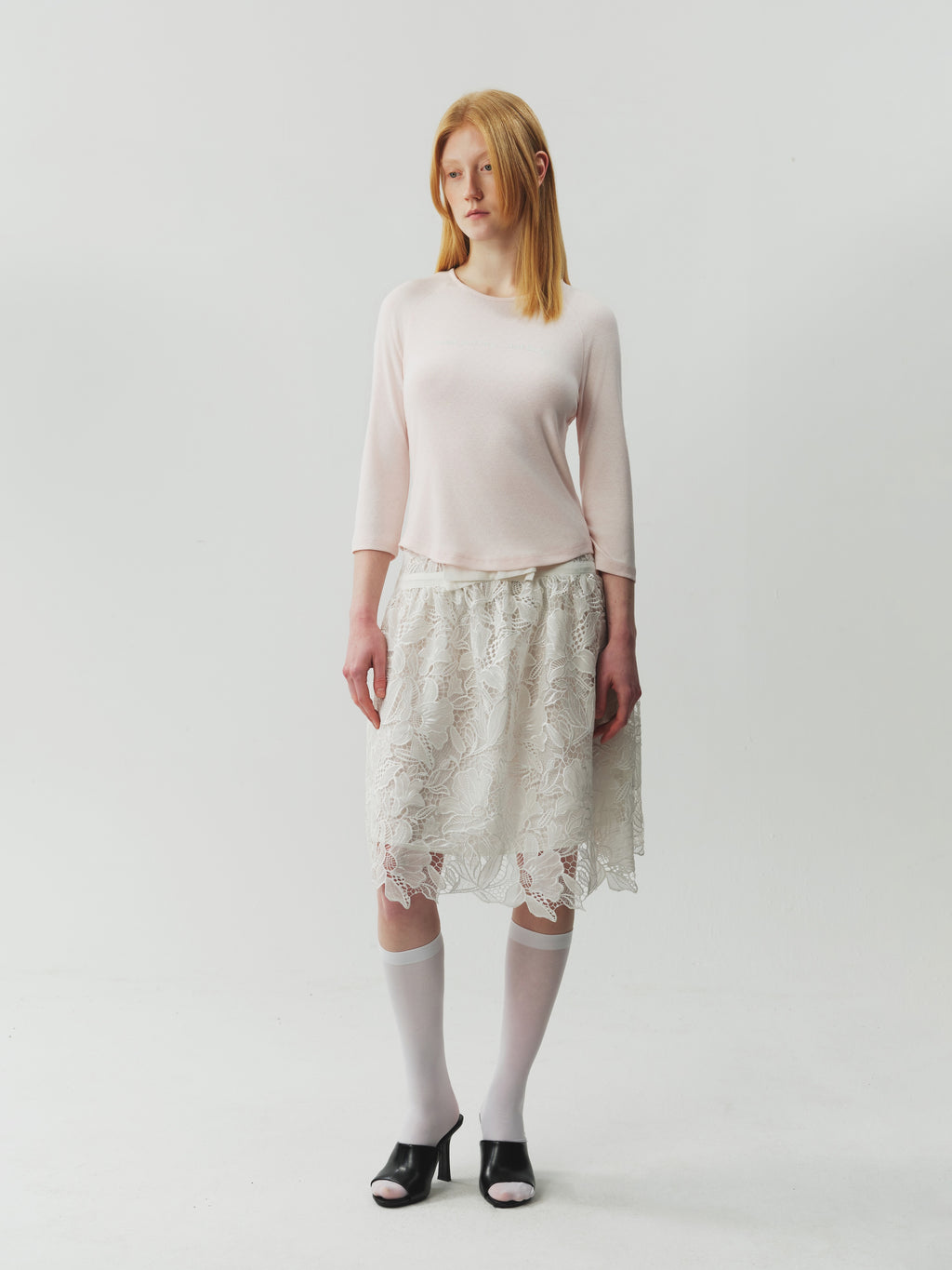 Lace Skirt with Cut-Out Detail