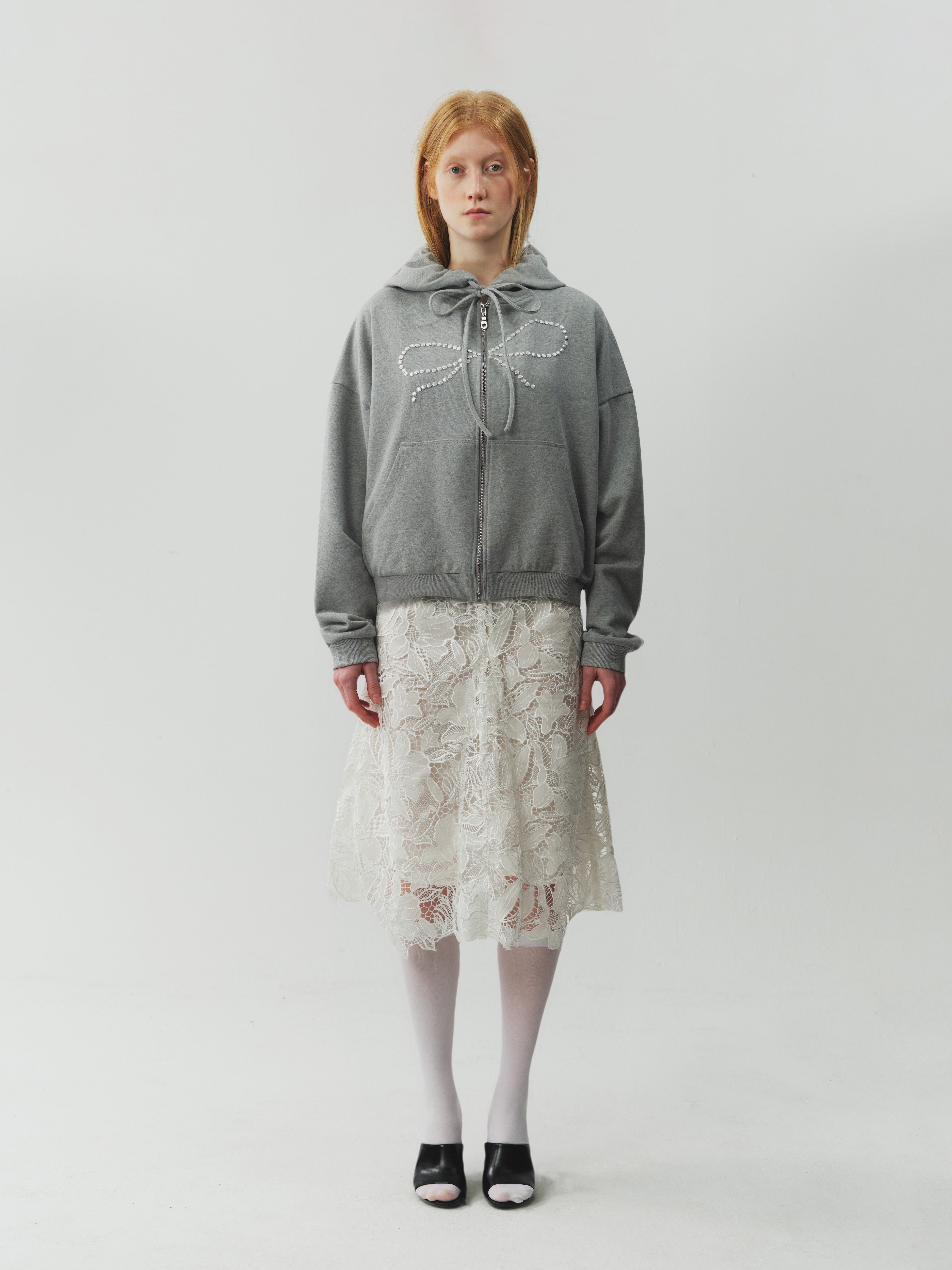 Gathered Lace Skirt