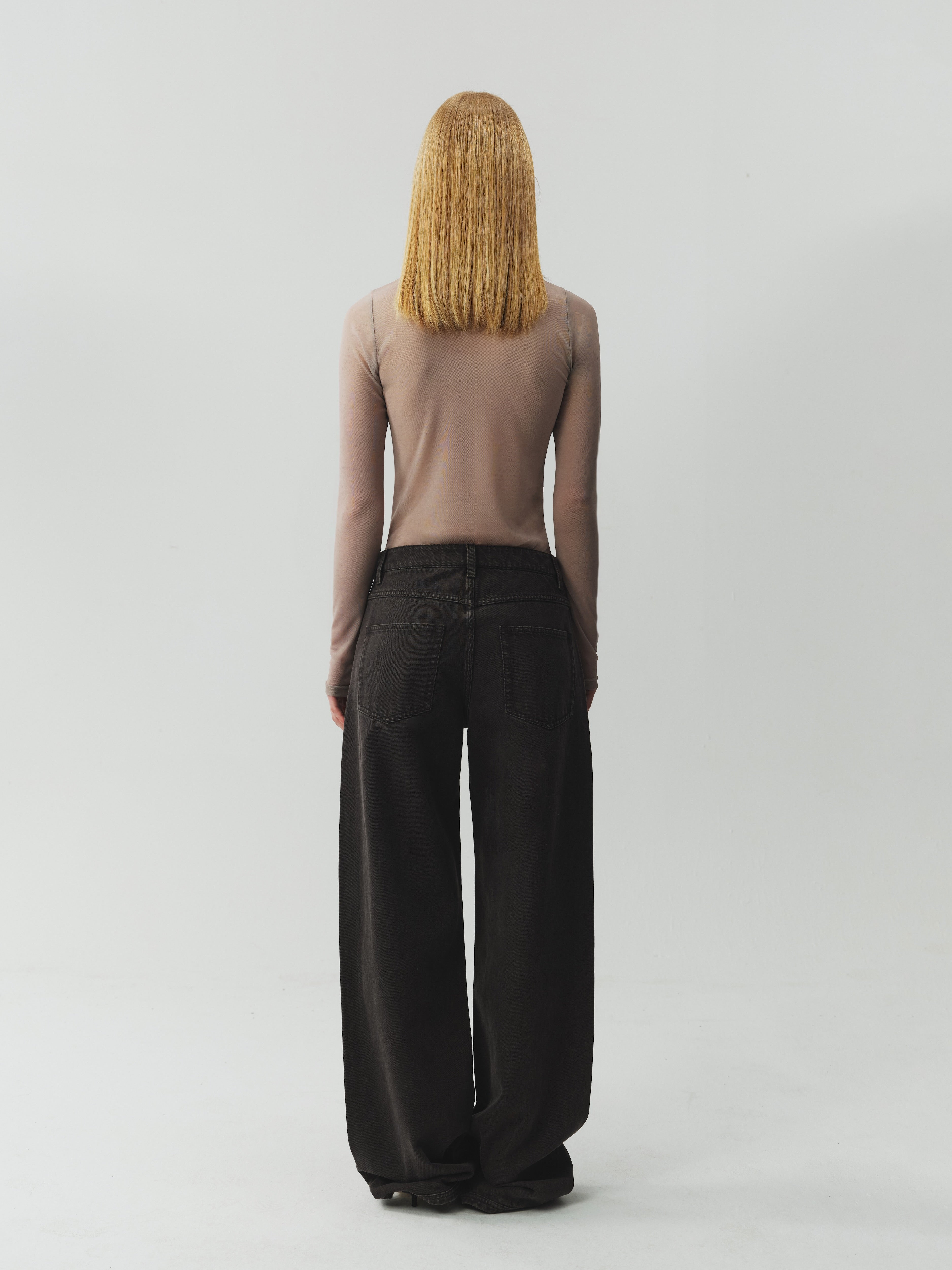 Printed Stretch Mesh Top