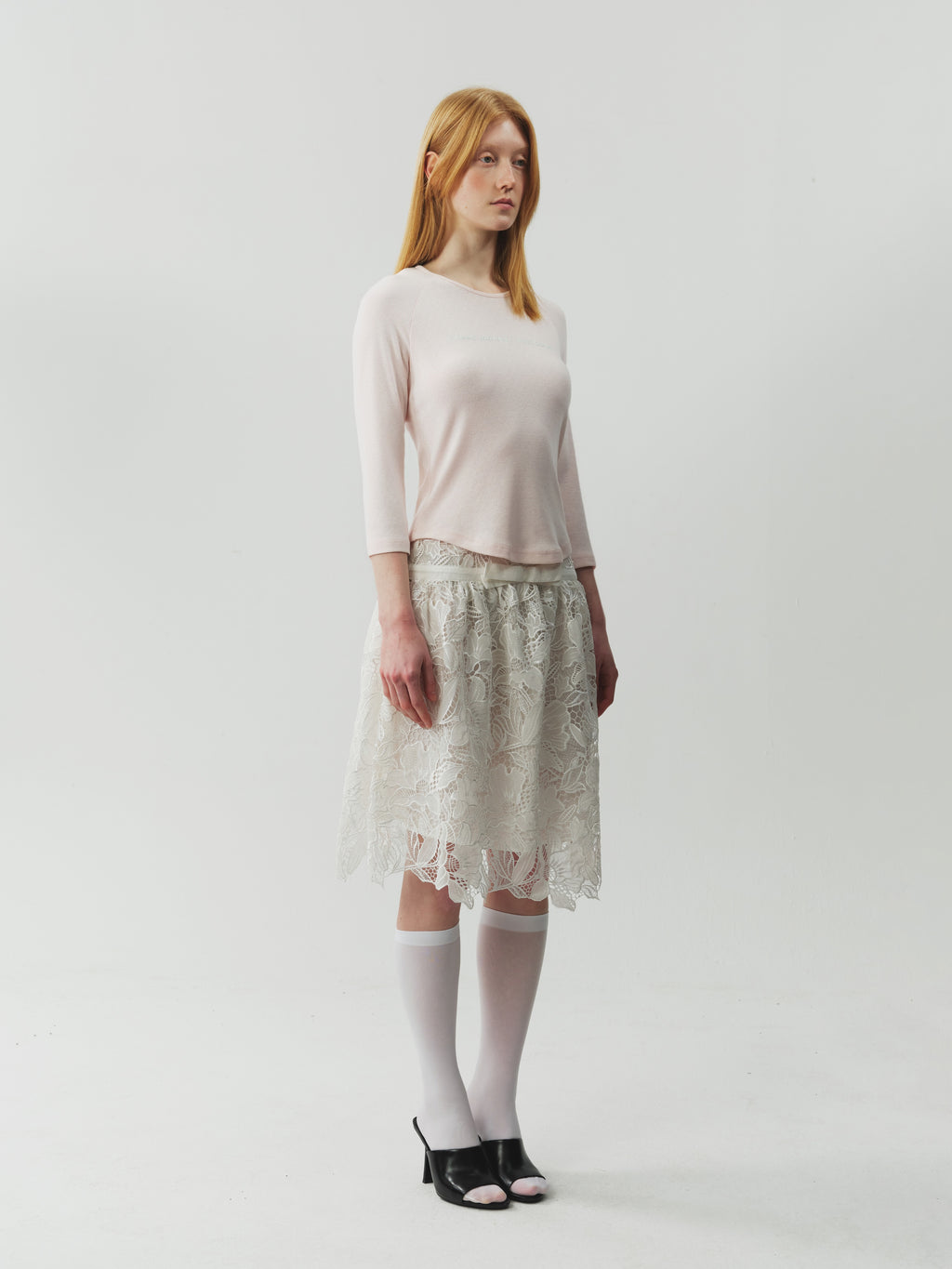 Lace Skirt with Cut-Out Detail