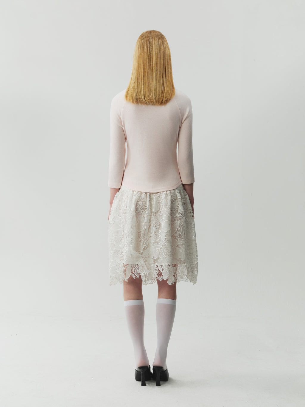 Lace Skirt with Cut-Out Detail