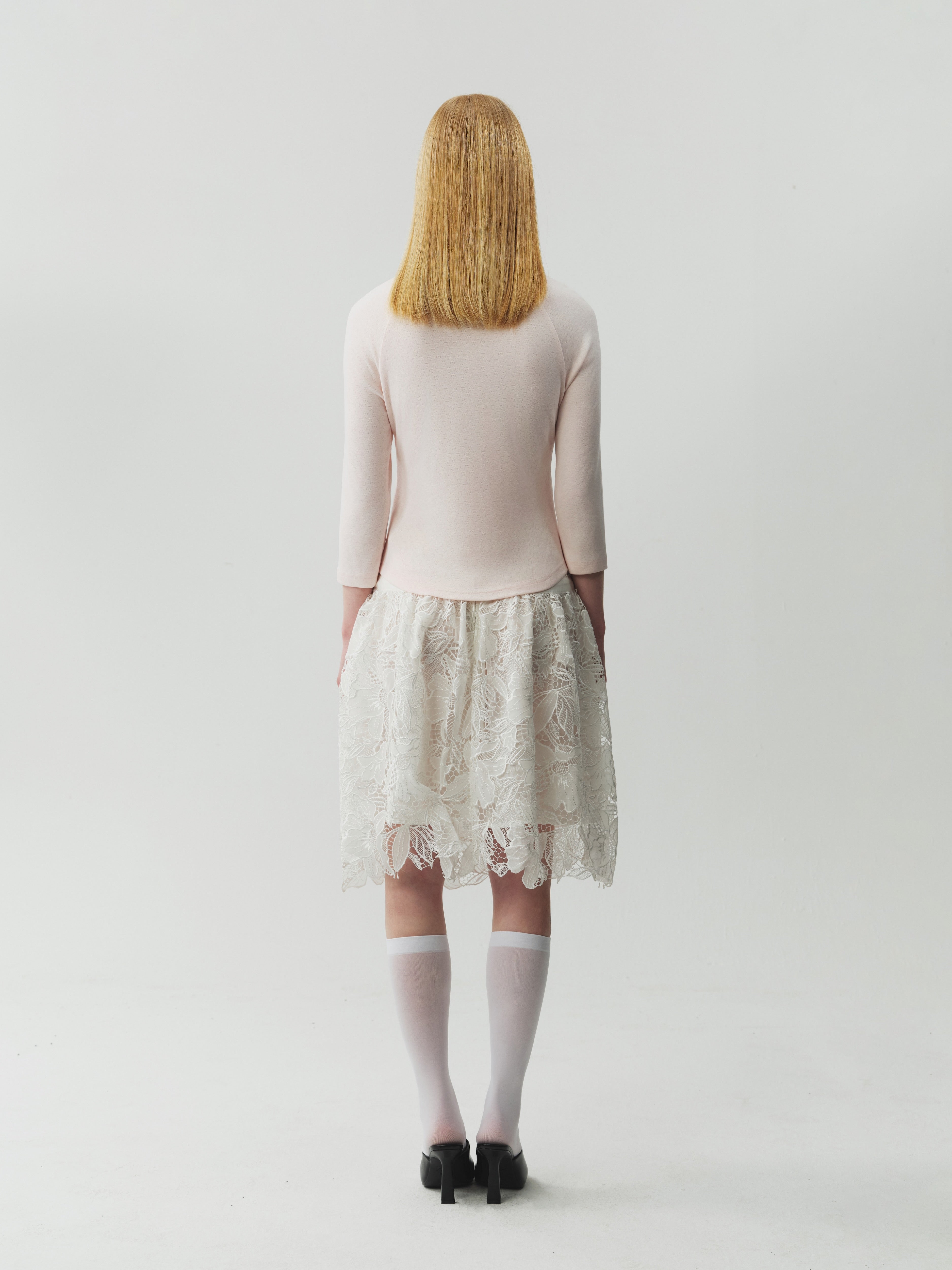 Lace Skirt with Cut-Out Detail