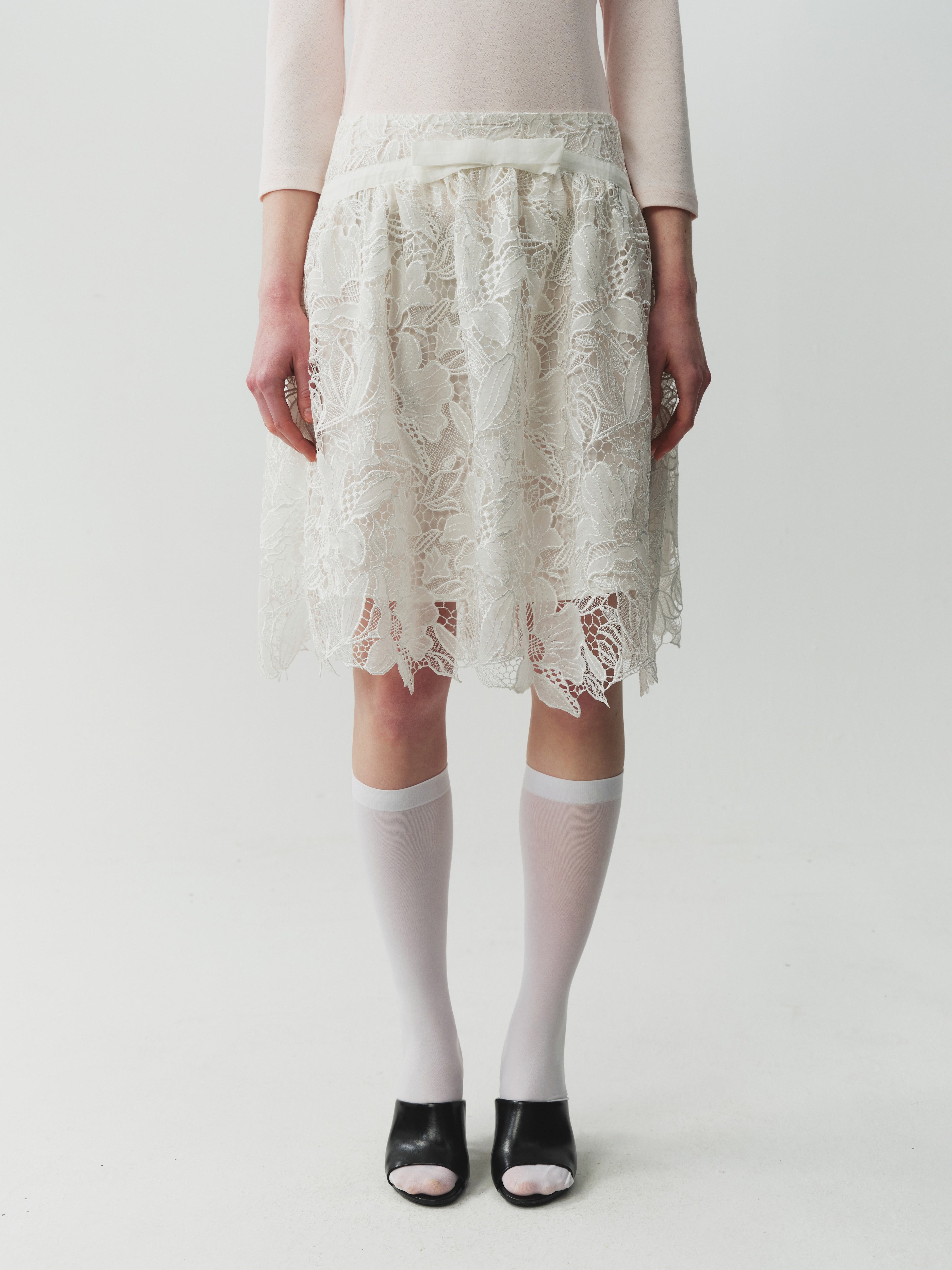 Lace Skirt with Cut-Out Detail