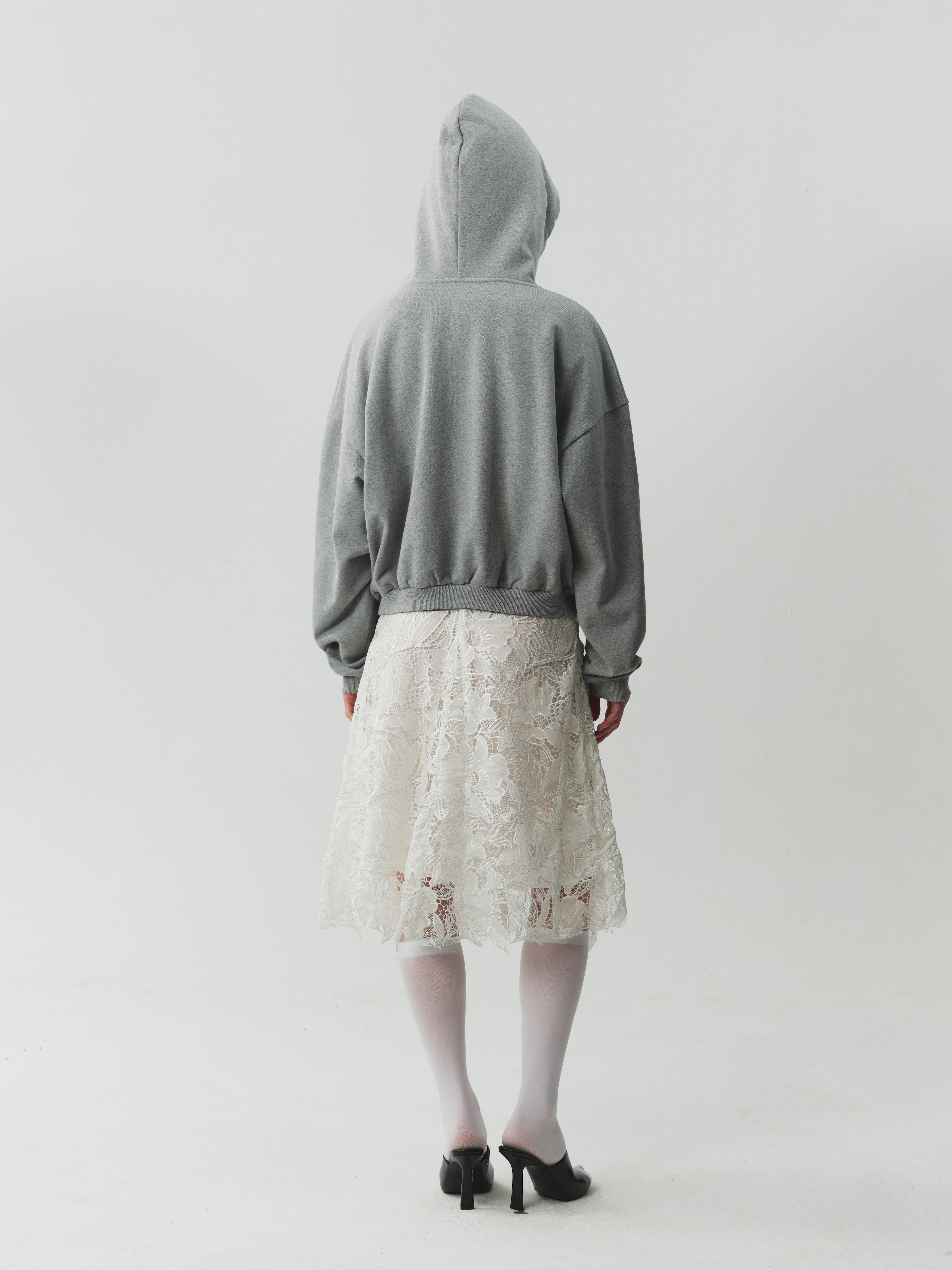 Gathered Lace Skirt