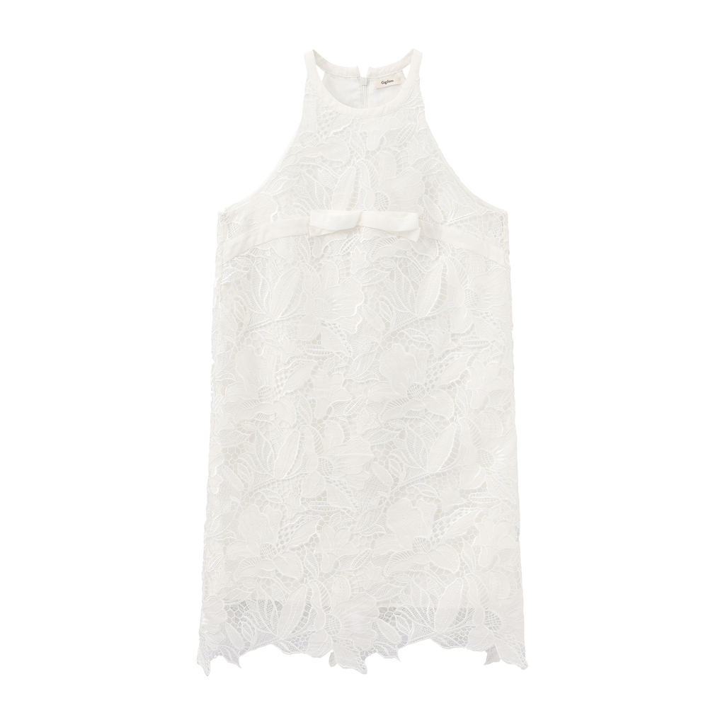 Lace Sleeveless Dress with Cut-Out Detail