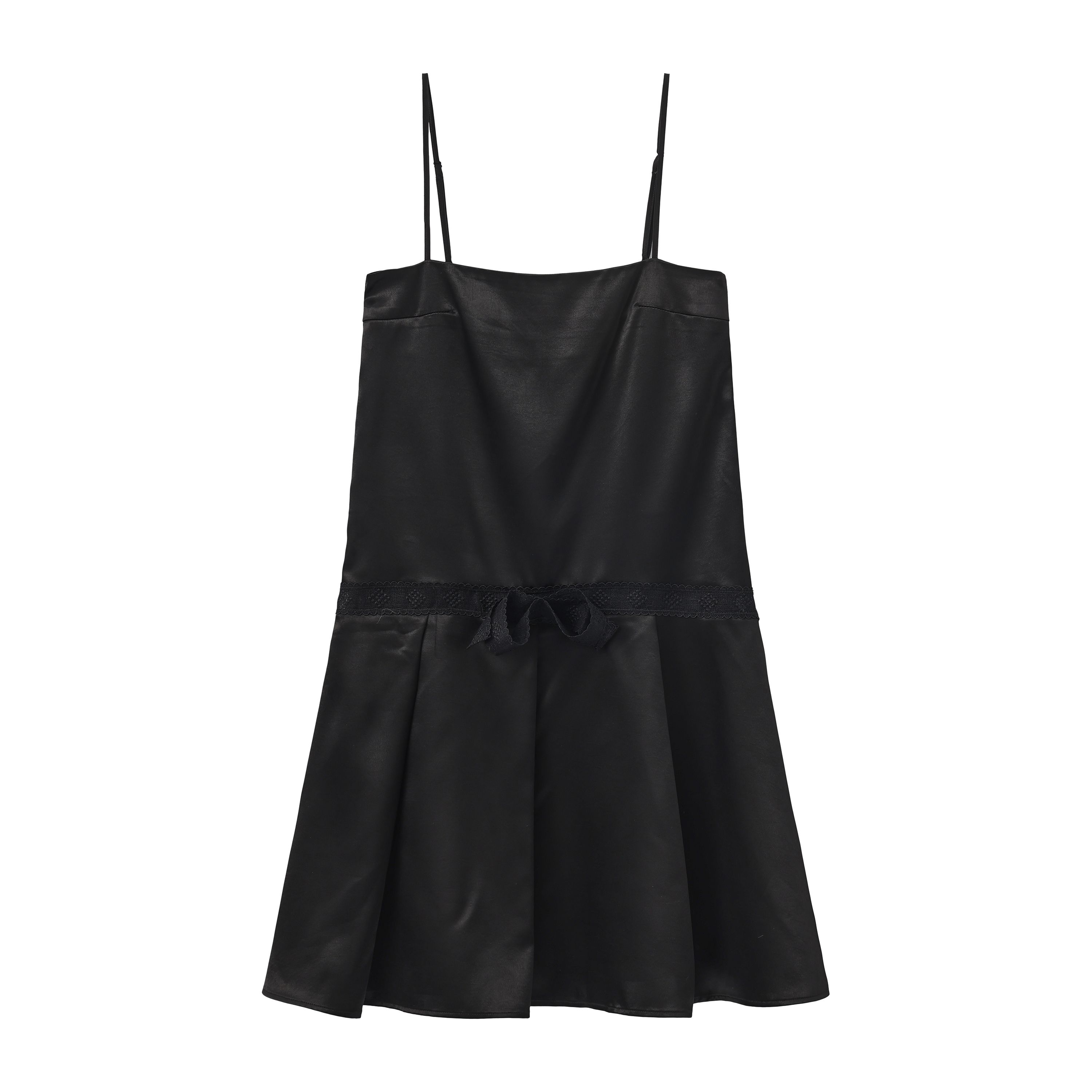 Acetate Combined Lace Dress with Cut-Out Detail