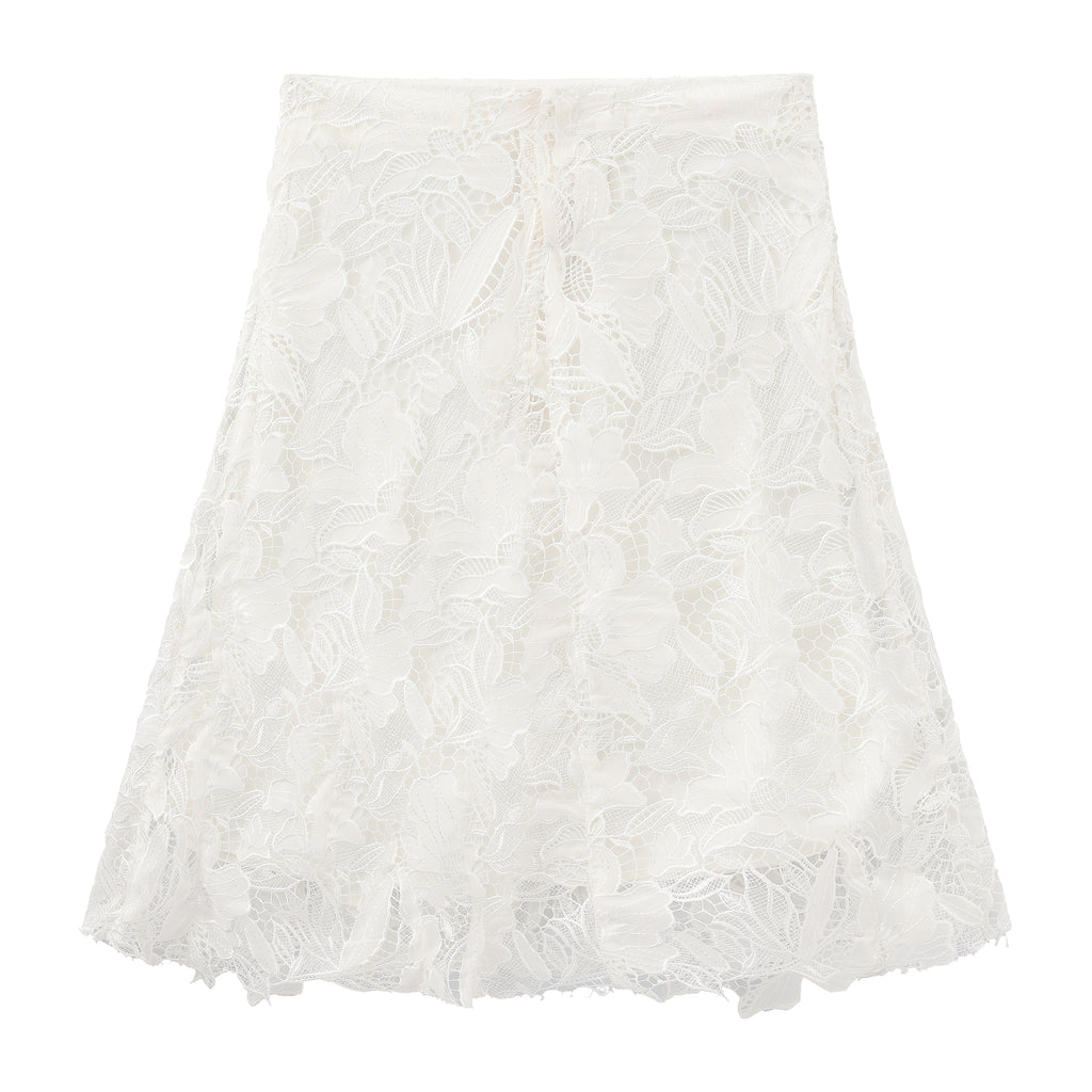 Gathered Lace Skirt