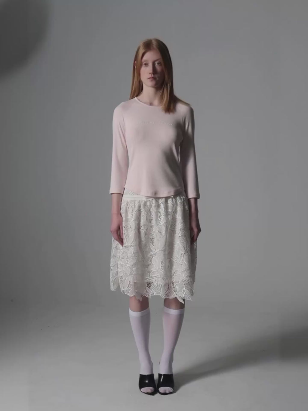 Lace Skirt with Cut-Out Detail