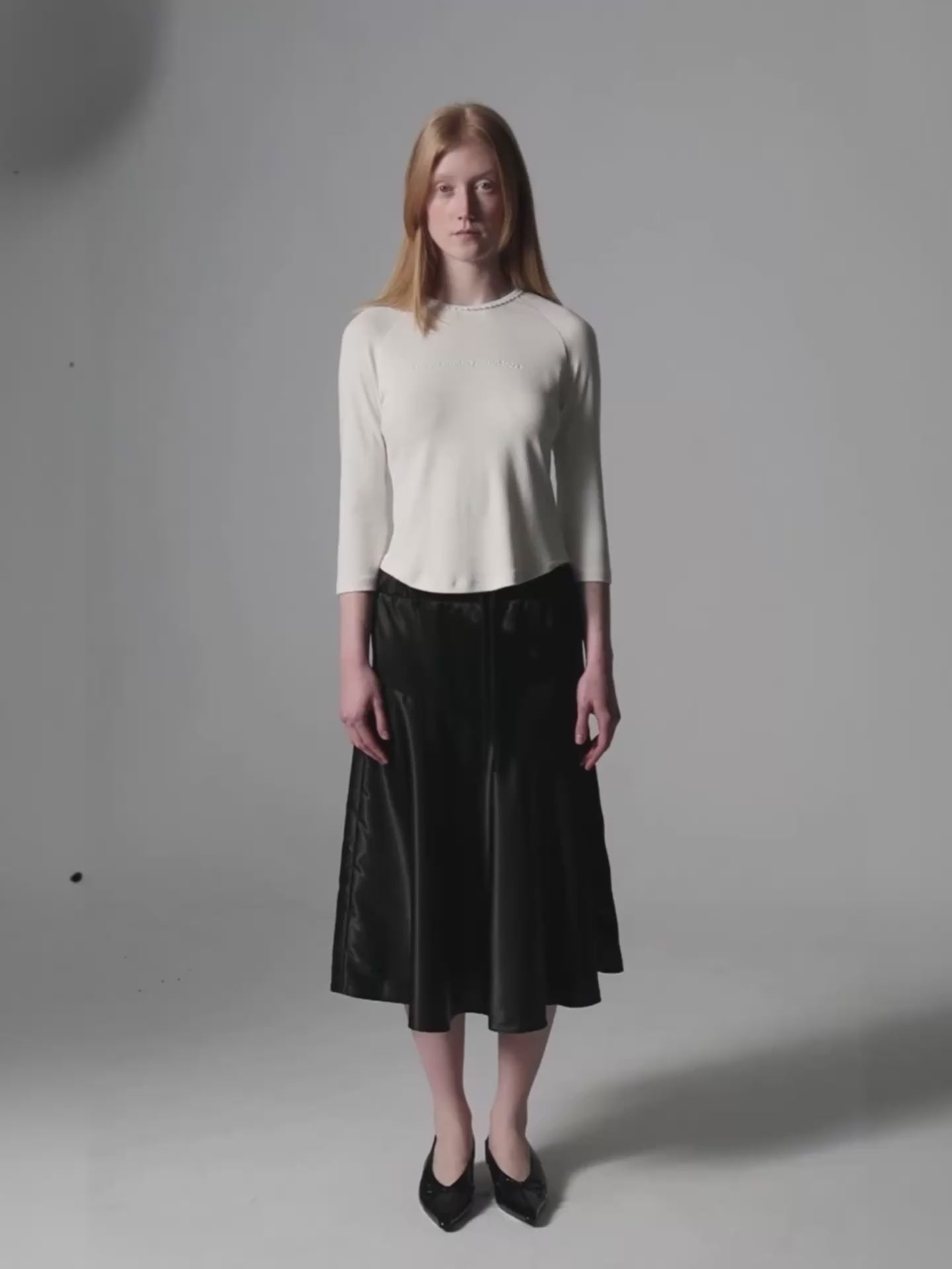 Black Asymmetrical Cut Skirt