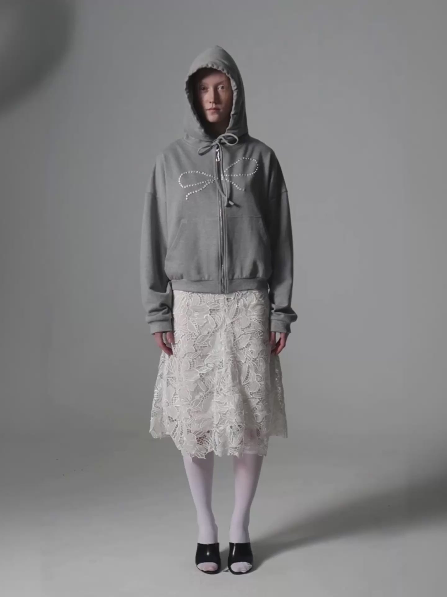 Gathered Lace Skirt